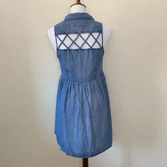 Vans Blue Denim Mini Dress - Picture 3 of 6